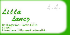 lilla lancz business card